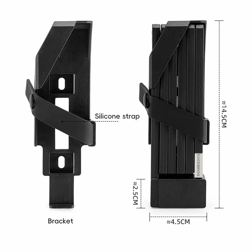 Rockbros 32140003001 sulankstomas dviračio railtis su raktu ir rankena, 68cm - juodas