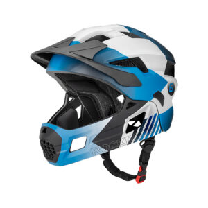 Rockbros TS-61 10110061001 vaikų dviračio šalmas su nuimama žande S dydis (48-52 cm) - Mėlynas