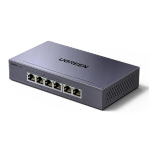 Ugreen Ethernet jungiklis 6 prievadai 1Gb/s su PoE - pilka