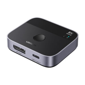Ugreen DisplayPort/USB-C į USB-C perjungiklis - pilka