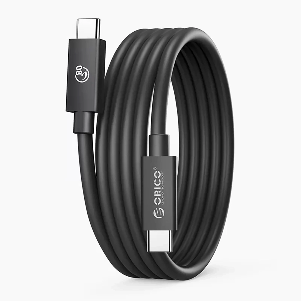 Orico Laidas USB4 Thunderbolt5 80Gbps 240W USB-C to USB-C 1.5m juodas