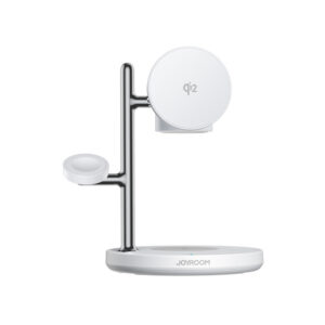 Joyroom stalinis įkroviklis JR-W23 4-in-1 Qi2 su integruota indukcine naktine lempute, baltas
