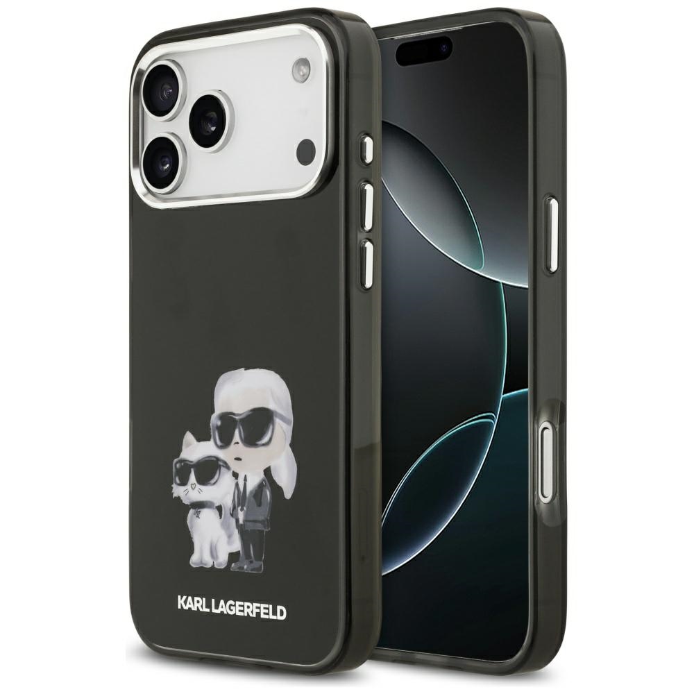 Karl Lagerfeld MagSafe dėklas iPhone 17 Pro – juodas