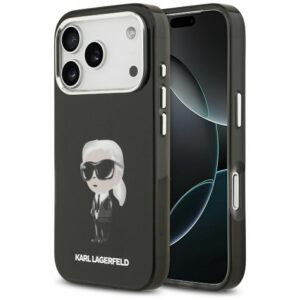 Karl Lagerfeld MagSafe dėklas iPhone 17 Pro – juodas