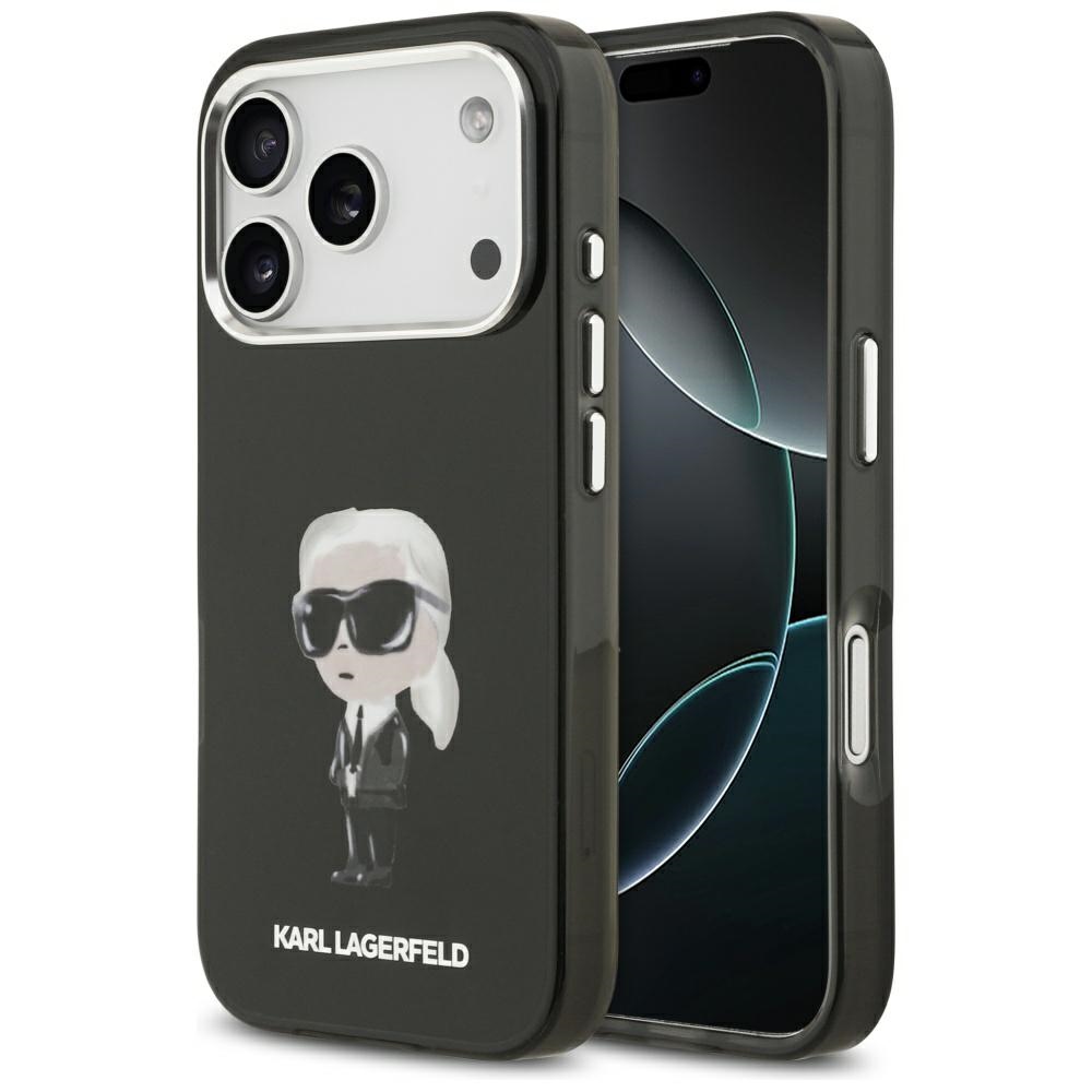 Karl Lagerfeld MagSafe dėklas iPhone 17 Pro – juodas