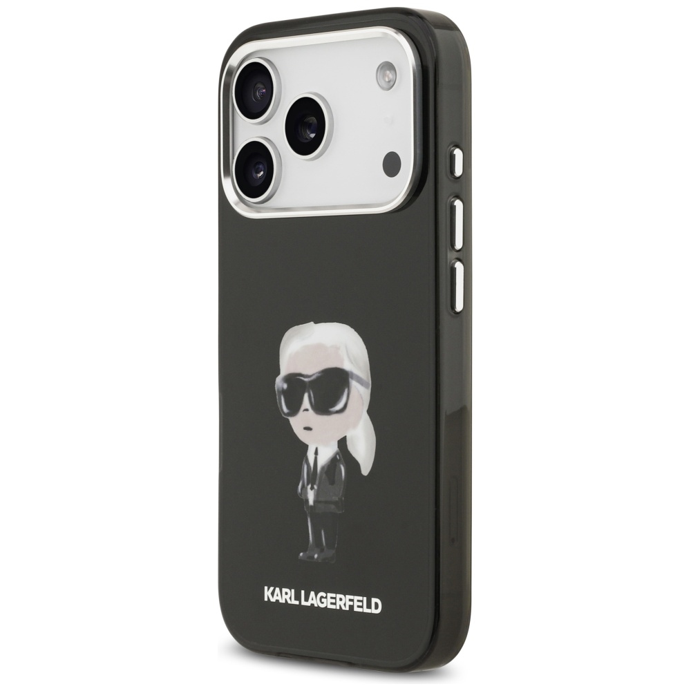 Karl Lagerfeld MagSafe dėklas iPhone 17 Pro – juodas