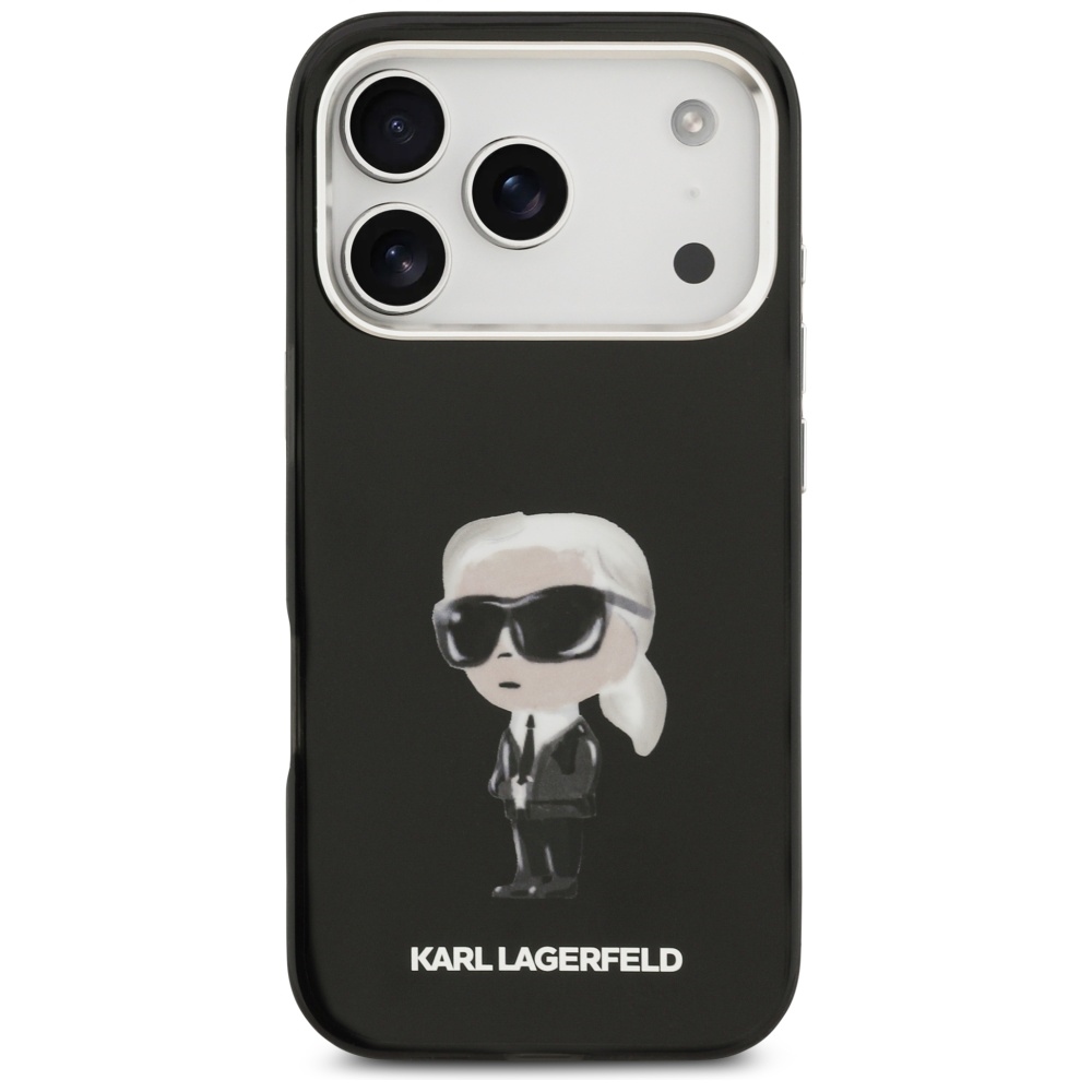 Karl Lagerfeld MagSafe dėklas iPhone 17 Pro – juodas