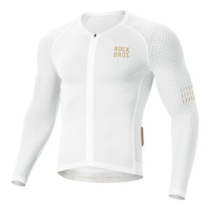 Rockbros YDCX008 Diamond ilgomis rankovėmis dviračio marškinėliai dydis XS - balti