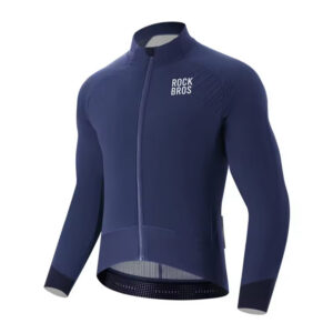 Rockbros YDWT014 žieminis fleece dvigubas sluoksnis dviračio švarkas dydis M - mėlynas