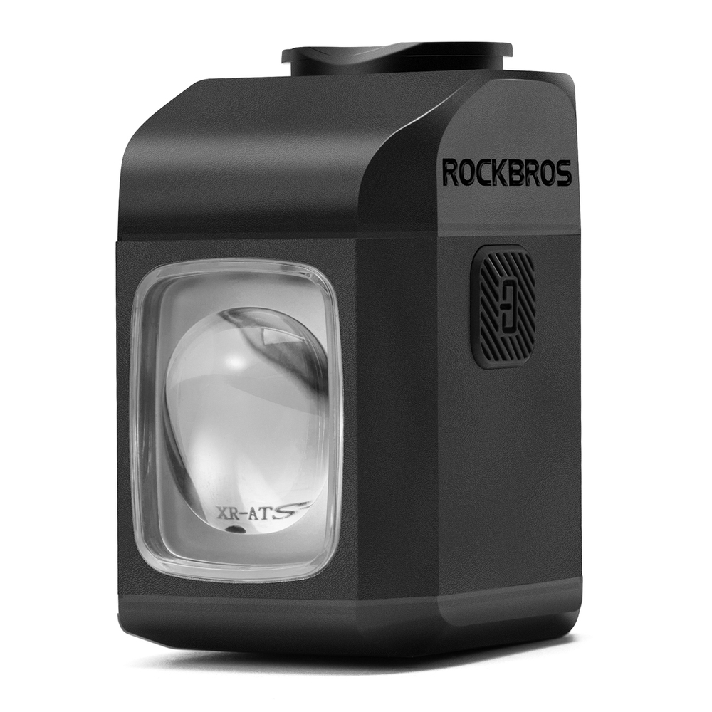 Rockbros M8 1600lm priekinė dviračio lempa su nuotoliniu valdymu 10m, įkraunamoji 4000 mAh - juoda