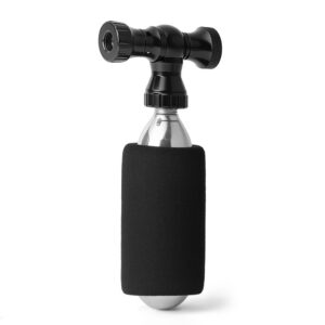 Rockbros CO2 pompa, aliuminio lydinių vožtuvo galva, be kasetės, suderinama su Presta/Schrader - juoda