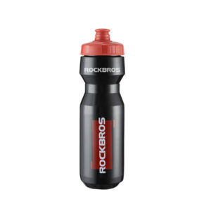 Rockbros 750 ml dviračio butelis - Skaidri juoda su raudona nusipylimo viršute
