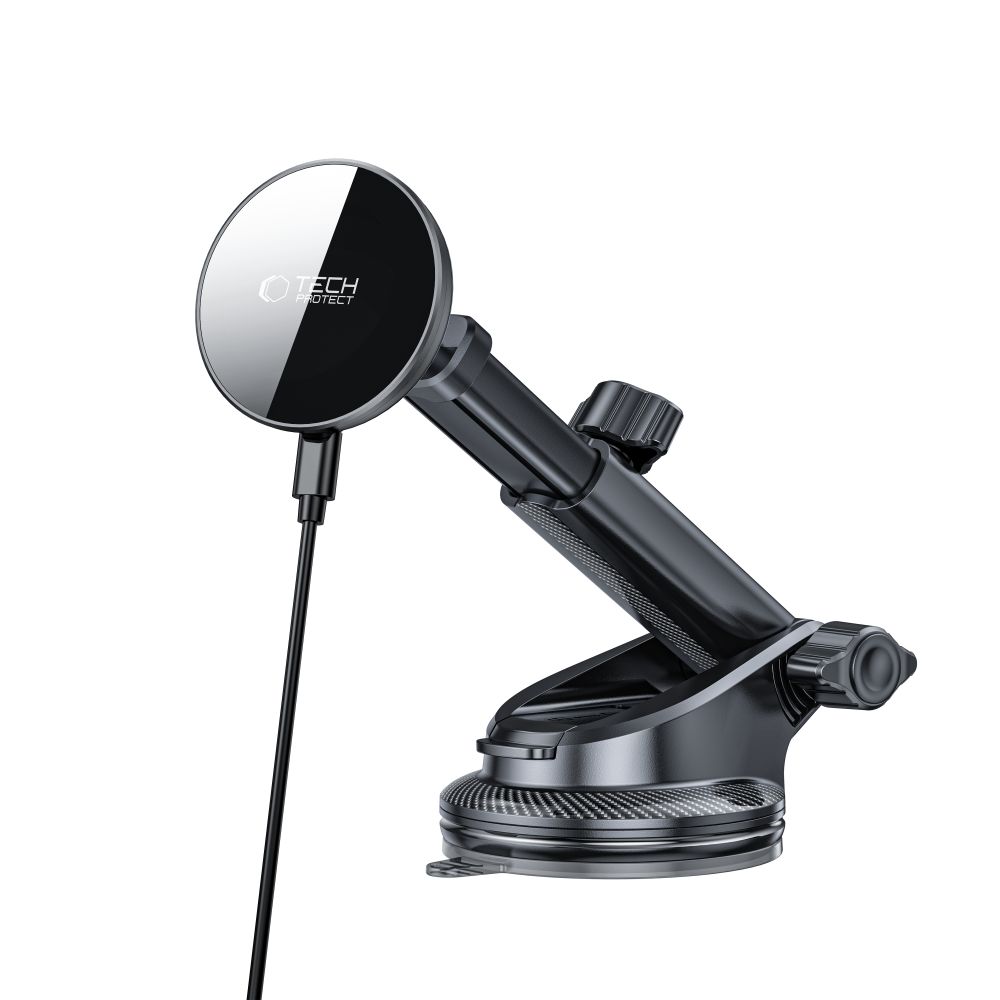 Automobilinis laikiklis Tech-Protect MM15W-V10 MagSafe belaidis kroviklis 15W, juodas