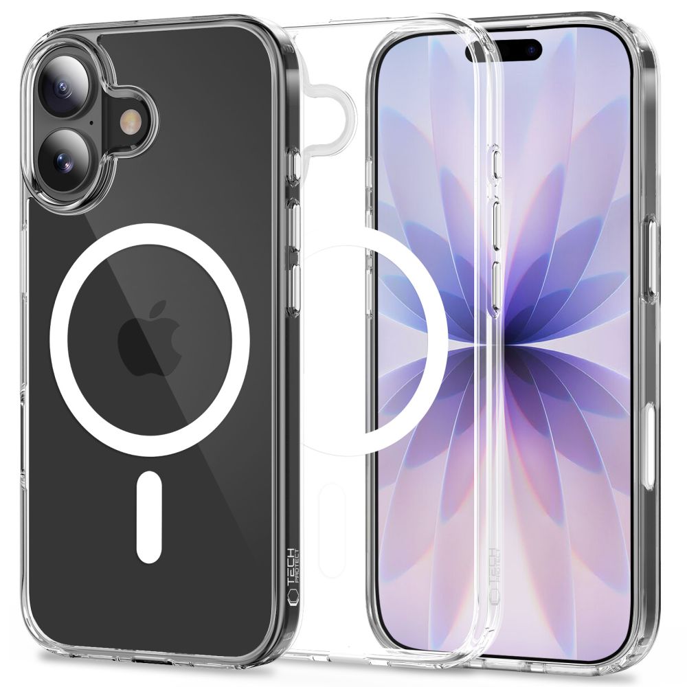 Dėklas Tech-Protect FlexAir Hybrid CC MagSafe iPhone 17, skaidrus