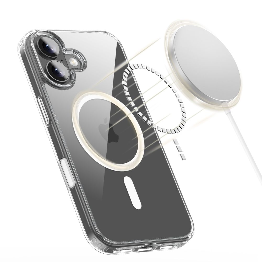 Dėklas Tech-Protect FlexAir Hybrid CC MagSafe iPhone 17, skaidrus