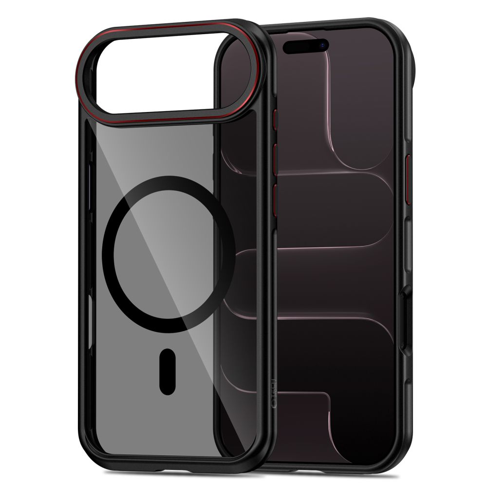 Dėklas Tech-Protect MagHybrid MagSafe iPhone Air, juodas/raudonas