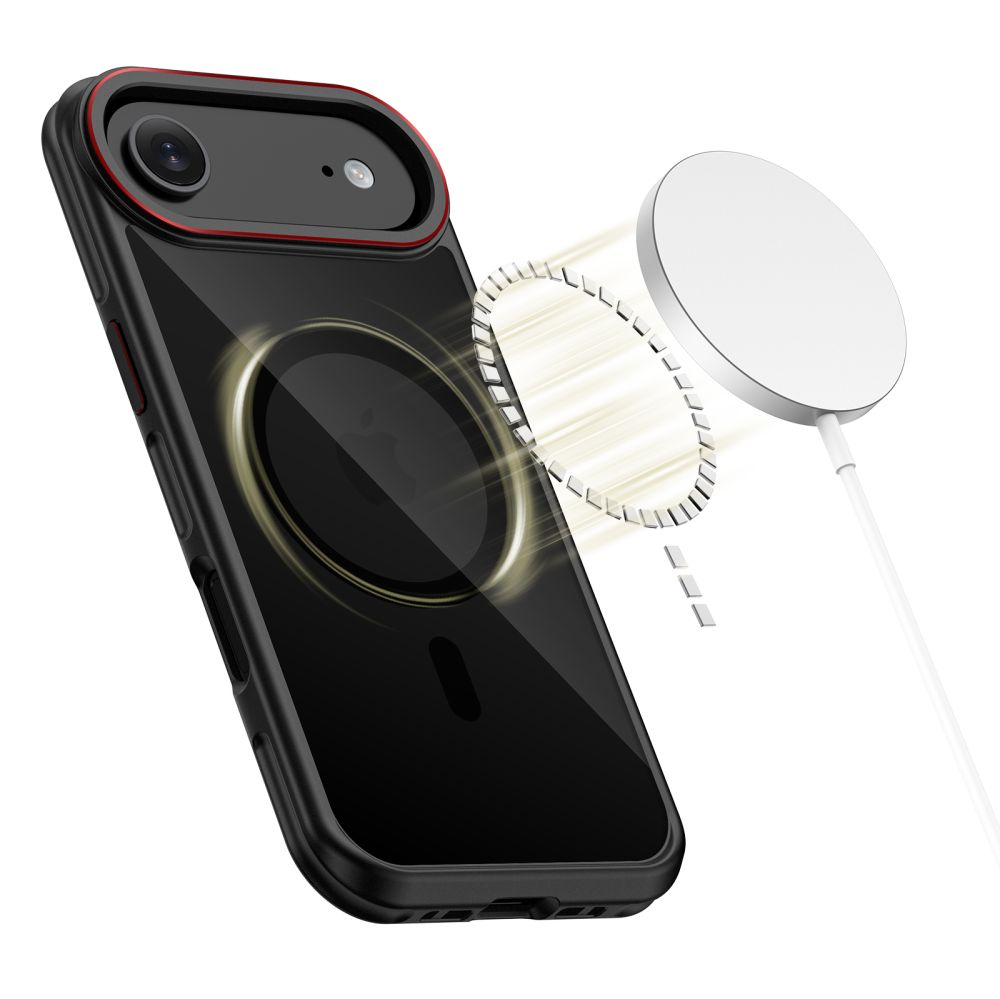 Dėklas Tech-Protect MagHybrid MagSafe iPhone Air, juodas/raudonas