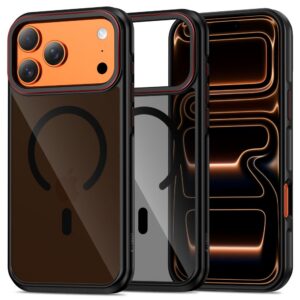 Dėklas Tech-Protect MagHybrid iPhone 17 Pro Max, juodas/raudonas