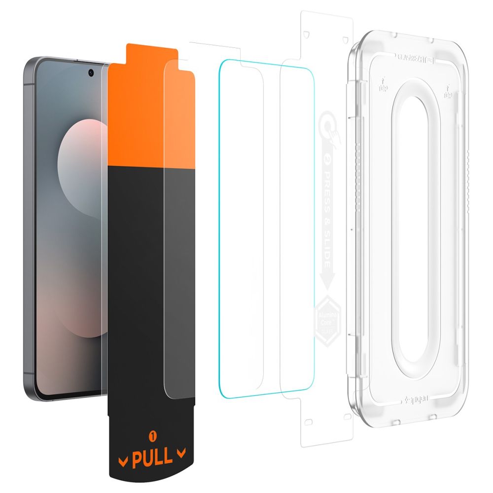 Apsauginis stiklas Spigen Glas.tR EZ Fit Pro Galaxy S25 FE, 2 vnt., skaidrus