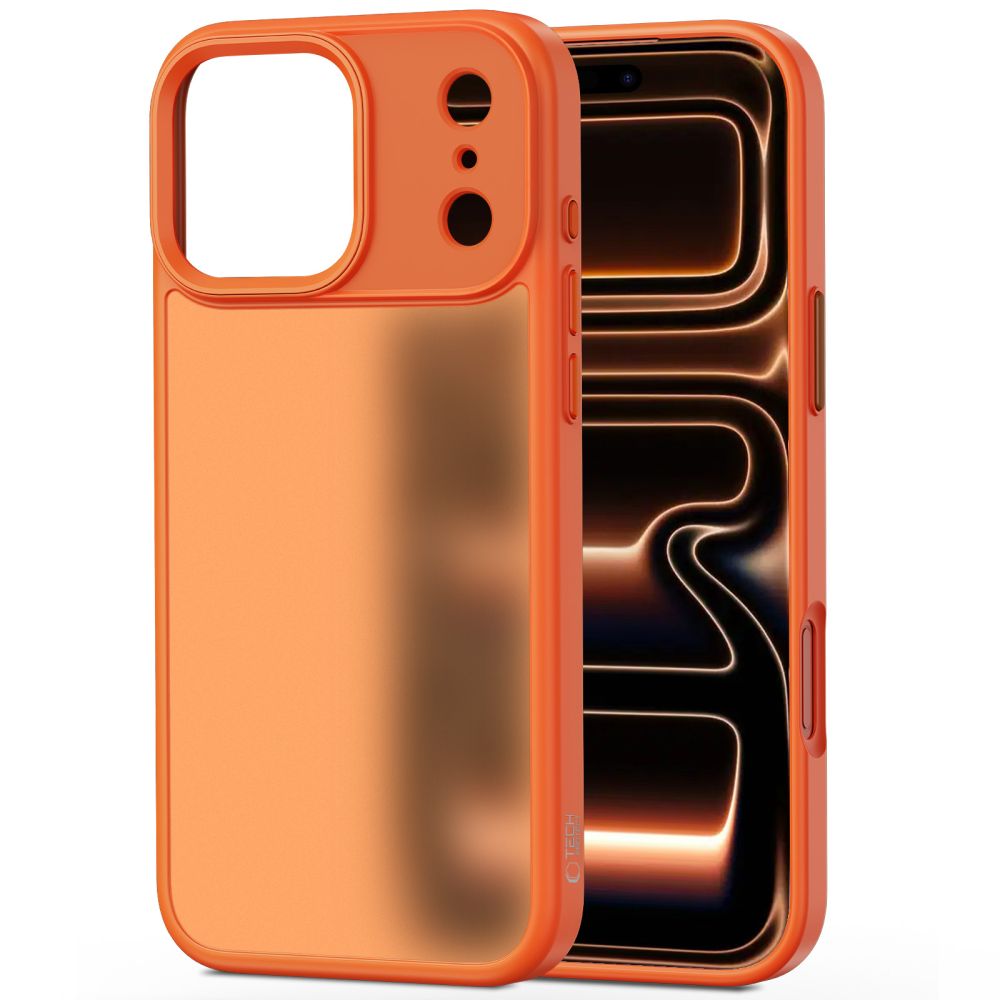 Dėklas Tech-Protect MagMat iPhone 17 Pro, matinis oranžinis