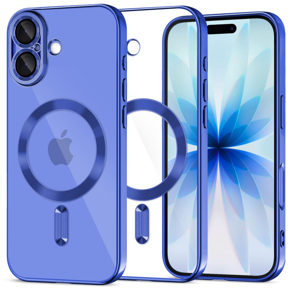 Dėklas Tech-Protect MagFlex MagSafe iPhone 17, blizgus miglotai mėlynas