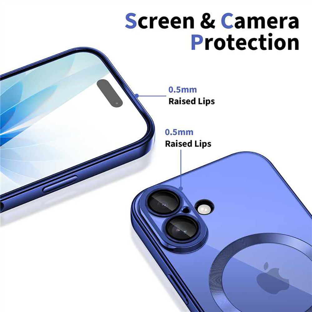 Dėklas Tech-Protect MagFlex MagSafe iPhone 17, blizgus miglotai mėlynas