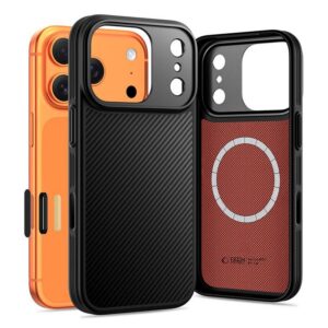 Dėklas Tech-Protect Kevlar Aramid CC MagSafe iPhone 17 Pro, juodas