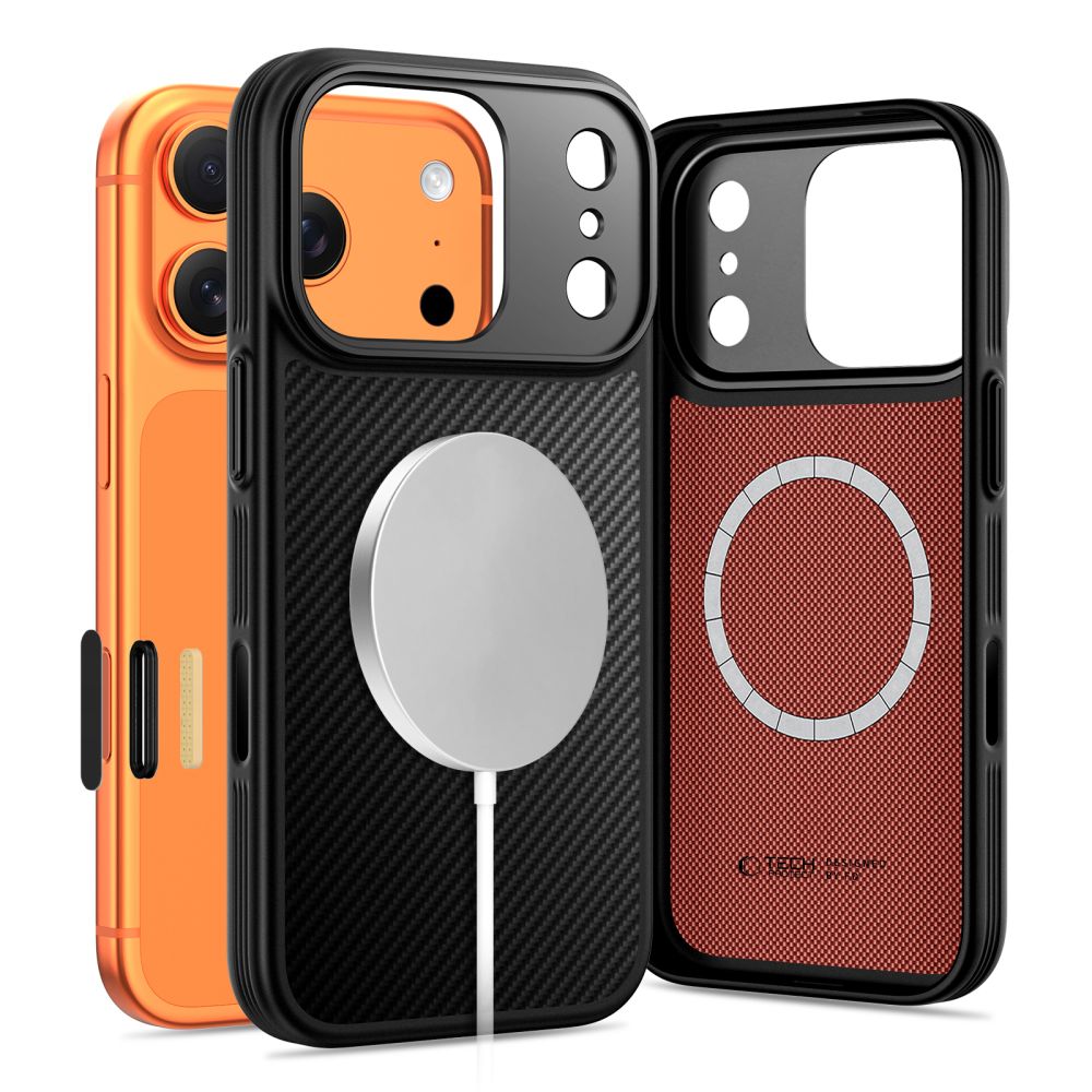 Dėklas Tech-Protect Kevlar Aramid CC MagSafe iPhone 17 Pro, juodas