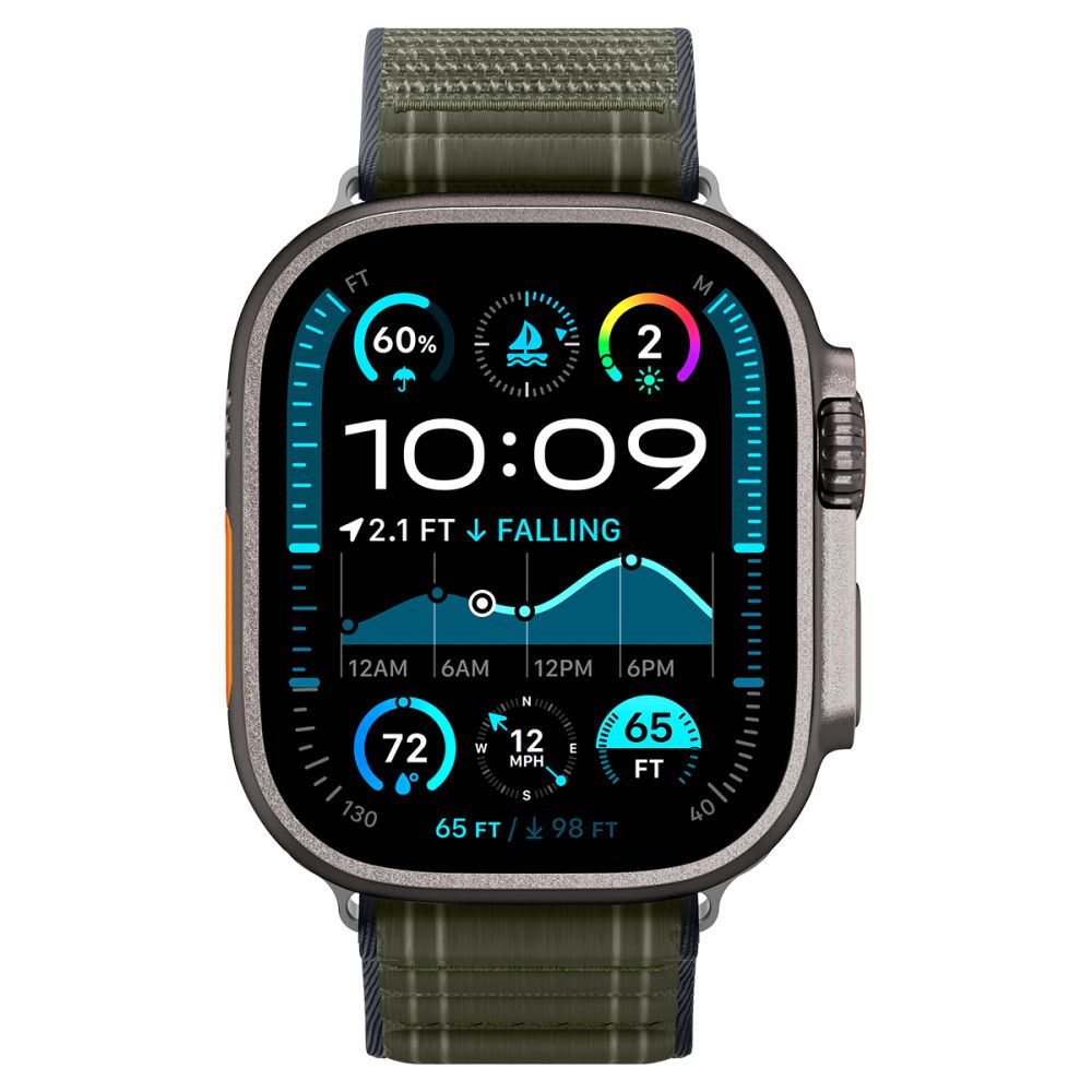 Dirželis Spigen WBF0 Apple Watch 8/9/10/11/SE/Ultra (44/45/46/49 mm), žalias