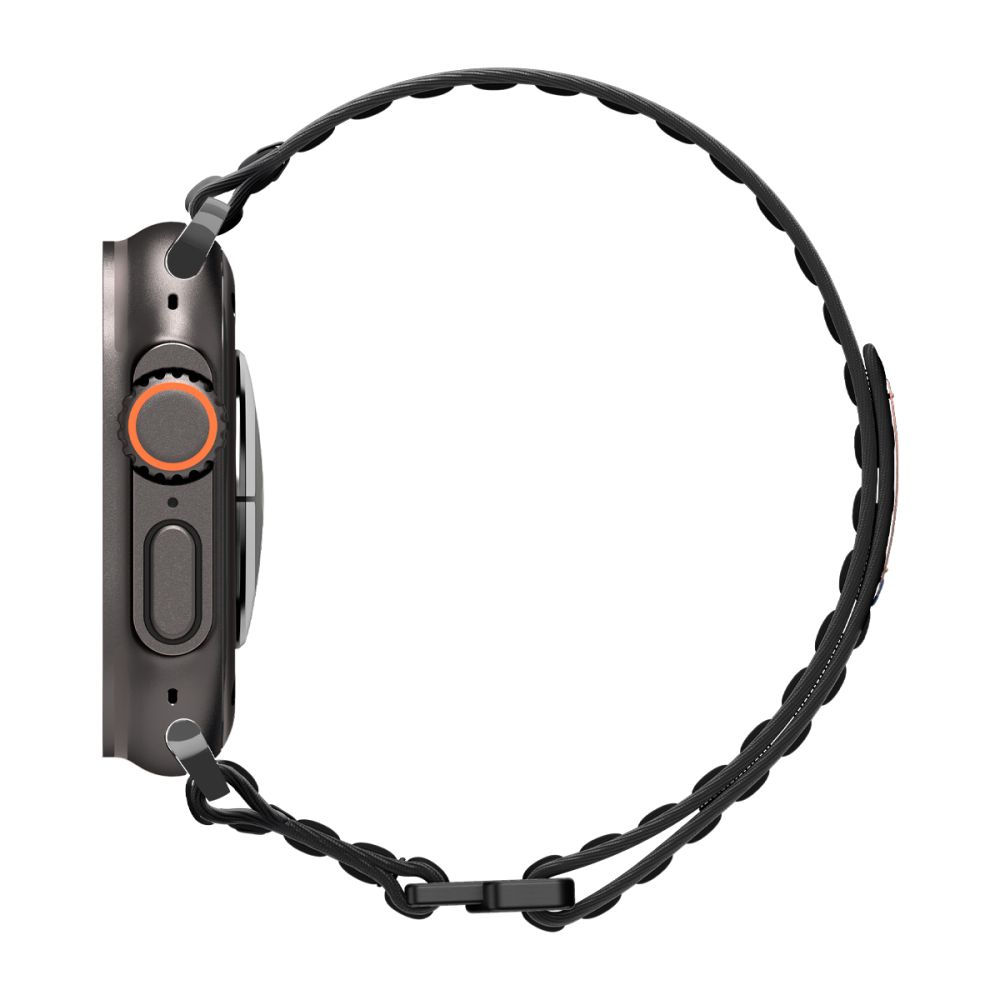 Dirželis Spigen WBF0 Apple Watch 8/9/10/11/SE/Ultra (44/45/46/49 mm), juodas
