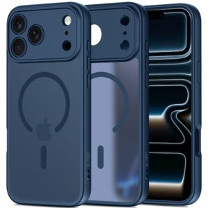 Dėklas Tech-Protect BasicMag MagSafe iPhone 17 Pro Max, matinis tamsiai mėlynas