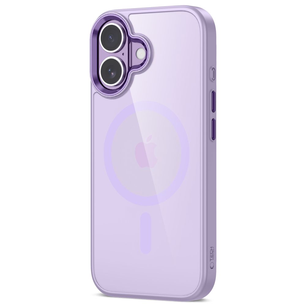 Dėklas Tech-Protect MagMat MagSafe iPhone 17, levandų/skaidrus