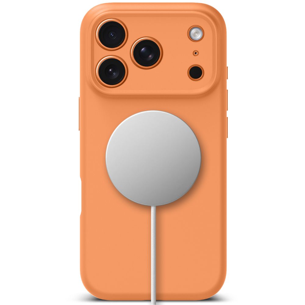 Dėklas Tech-Protect Silicone MagSafe iPhone 17 Pro Max, oranžinis