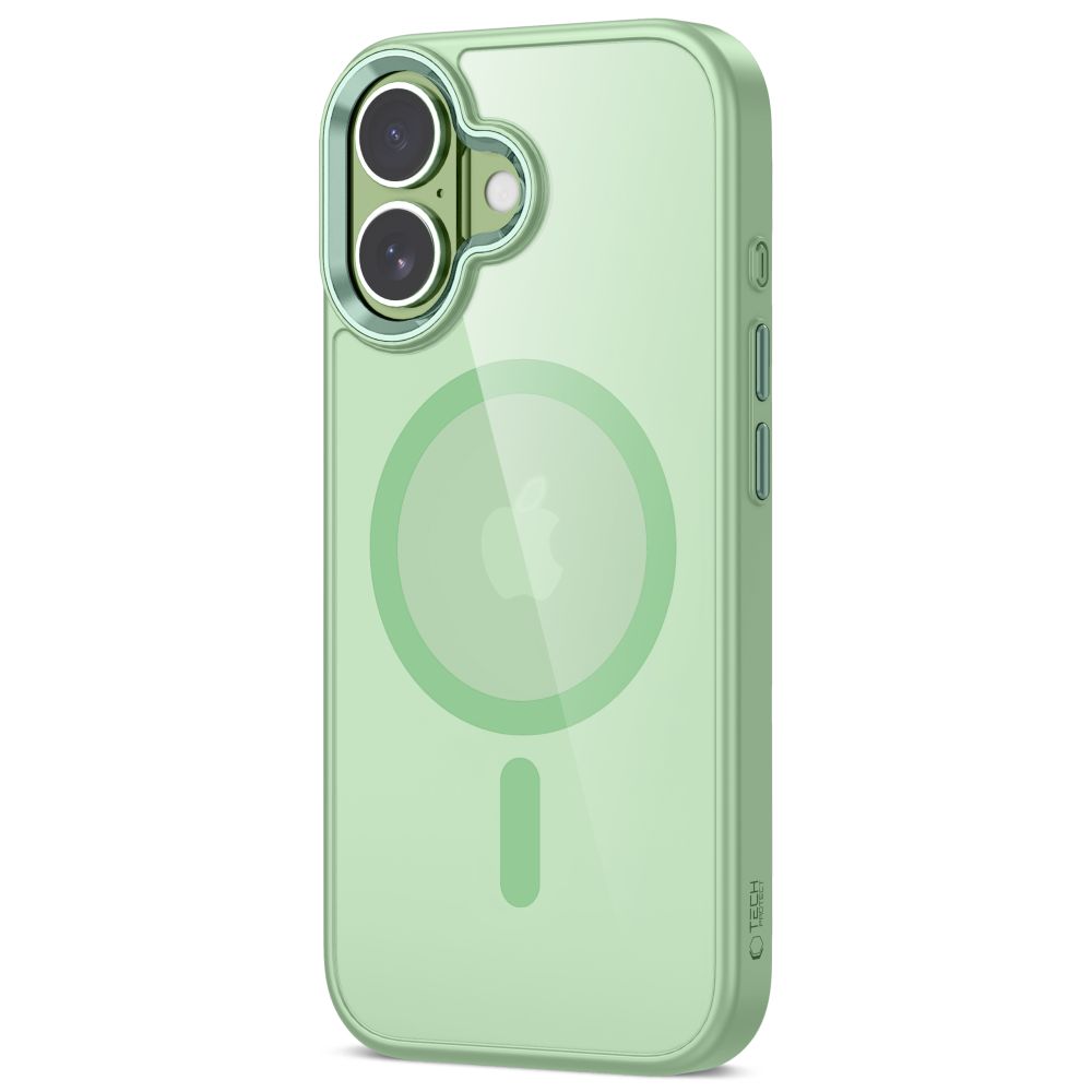 Dėklas Tech-Protect Magmat MagSafe iPhone 17, šalavijo/skaidrus