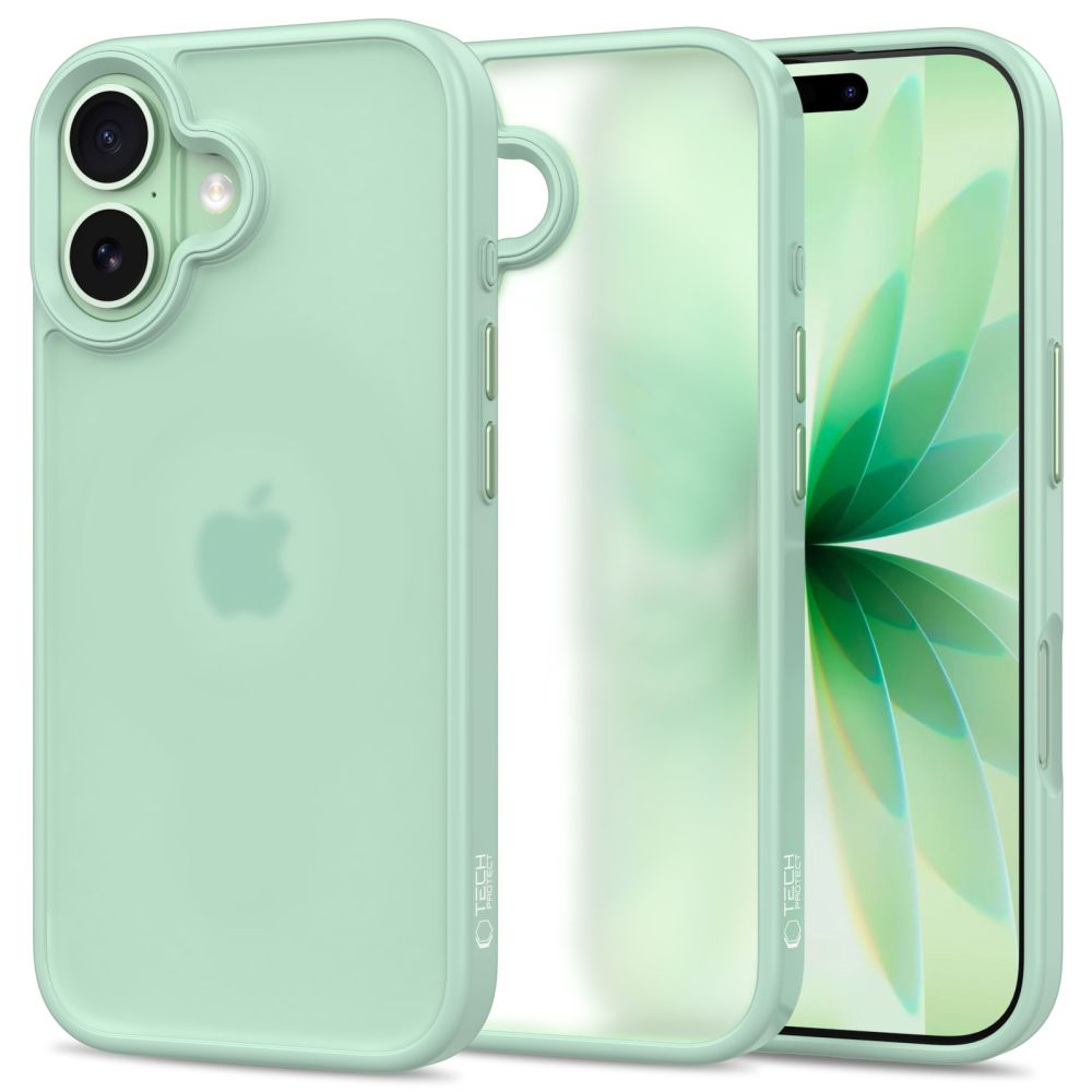 Dėklas Tech-Protect MagMat iPhone 17, matinis šalavijų žalios spalvos