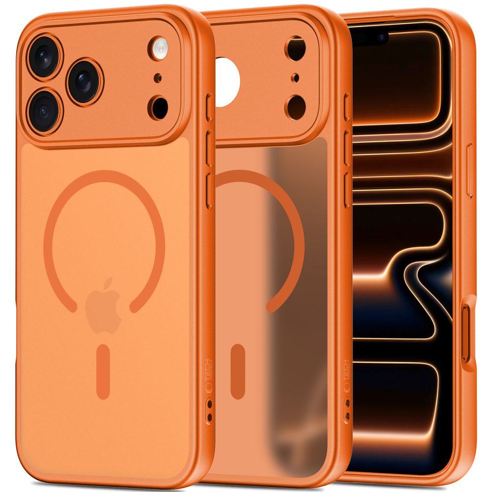 Dėklas Tech-Protect BasicMag MagSafe iPhone 17 Pro Max, matinis oranžinis