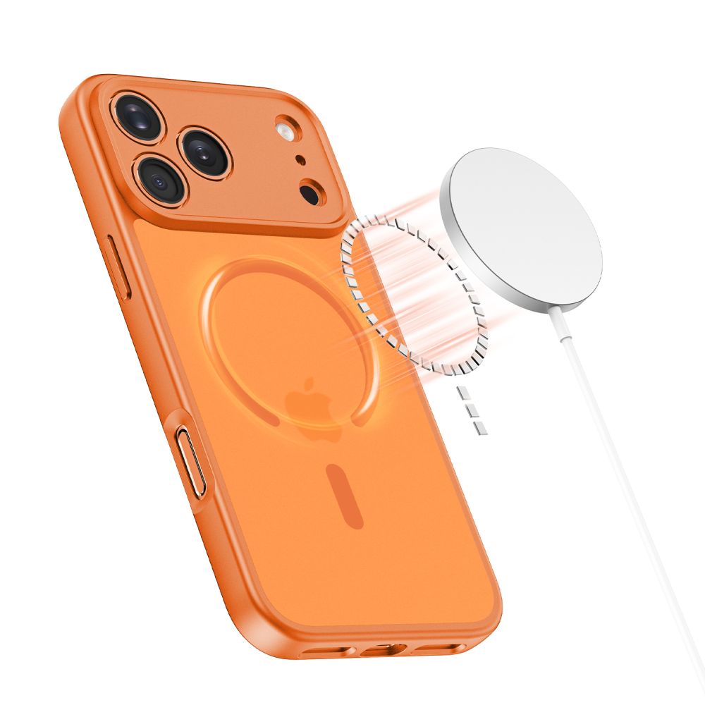Dėklas Tech-Protect BasicMag MagSafe iPhone 17 Pro Max, matinis oranžinis