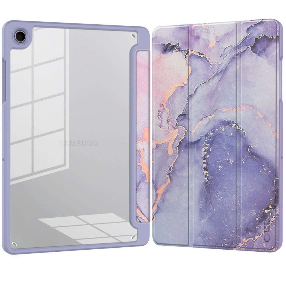 Dėklas Tech-Protect SC Pen Hybrid Galaxy Tab A9+ / A11+ Plus 11.0 X210 / X215 / X216 / X230 / X235 / X236, violetinis marmurinis