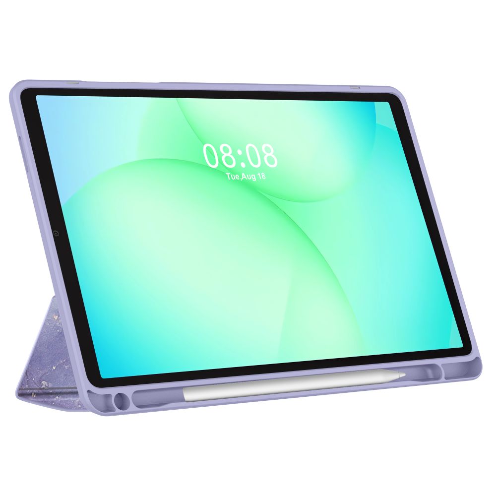Dėklas Tech-Protect SC Pen Hybrid Galaxy Tab A9 / A11 8.7, violetinis marmurinis