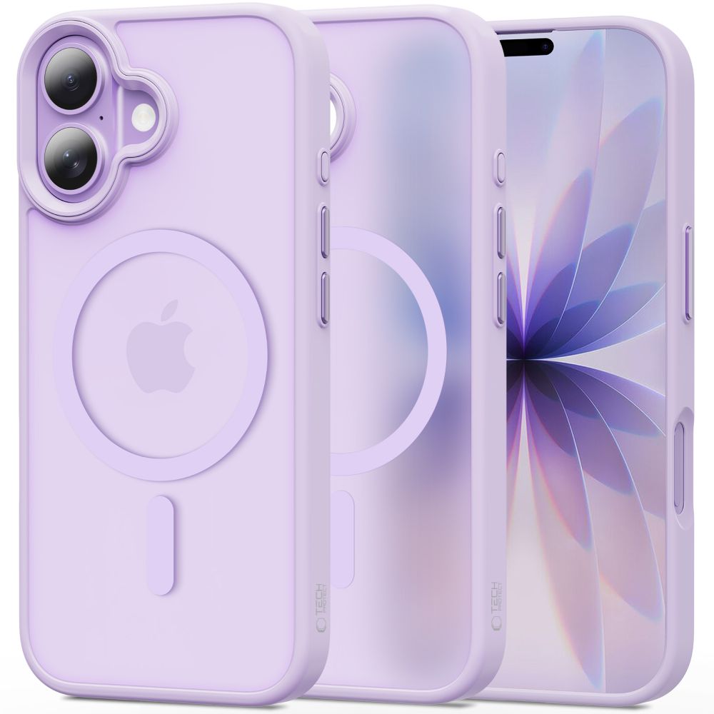 Dėklas Tech-Protect MagMat MagSafe iPhone 17, matinis levandinis