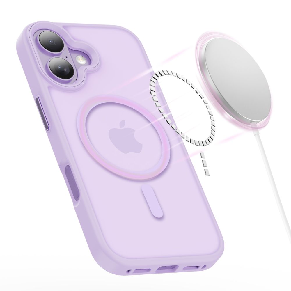 Dėklas Tech-Protect MagMat MagSafe iPhone 17, matinis levandinis