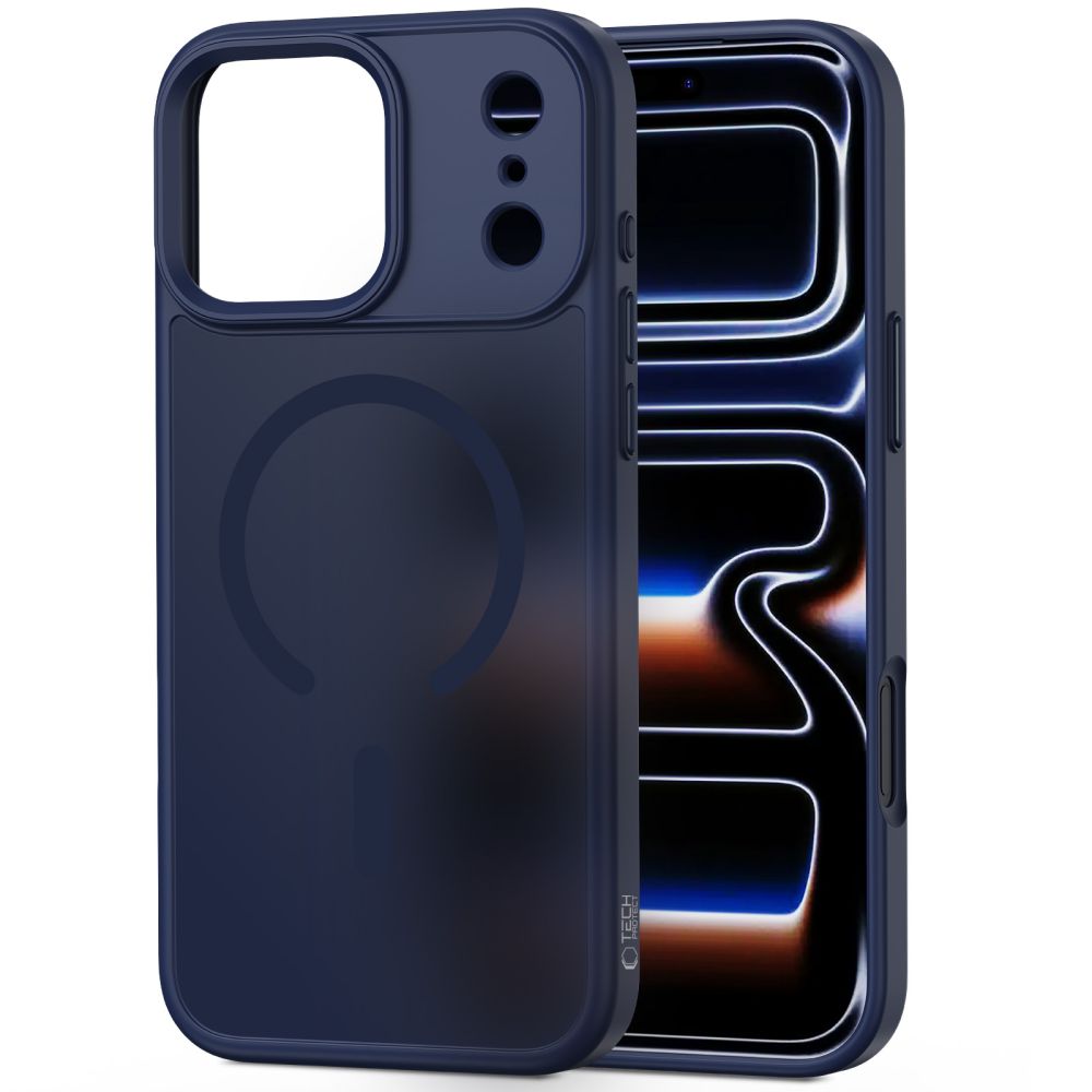 Dėklas Tech-Protect MagMat MagSafe iPhone 17 Pro Max, matinis tamsiai mėlynas