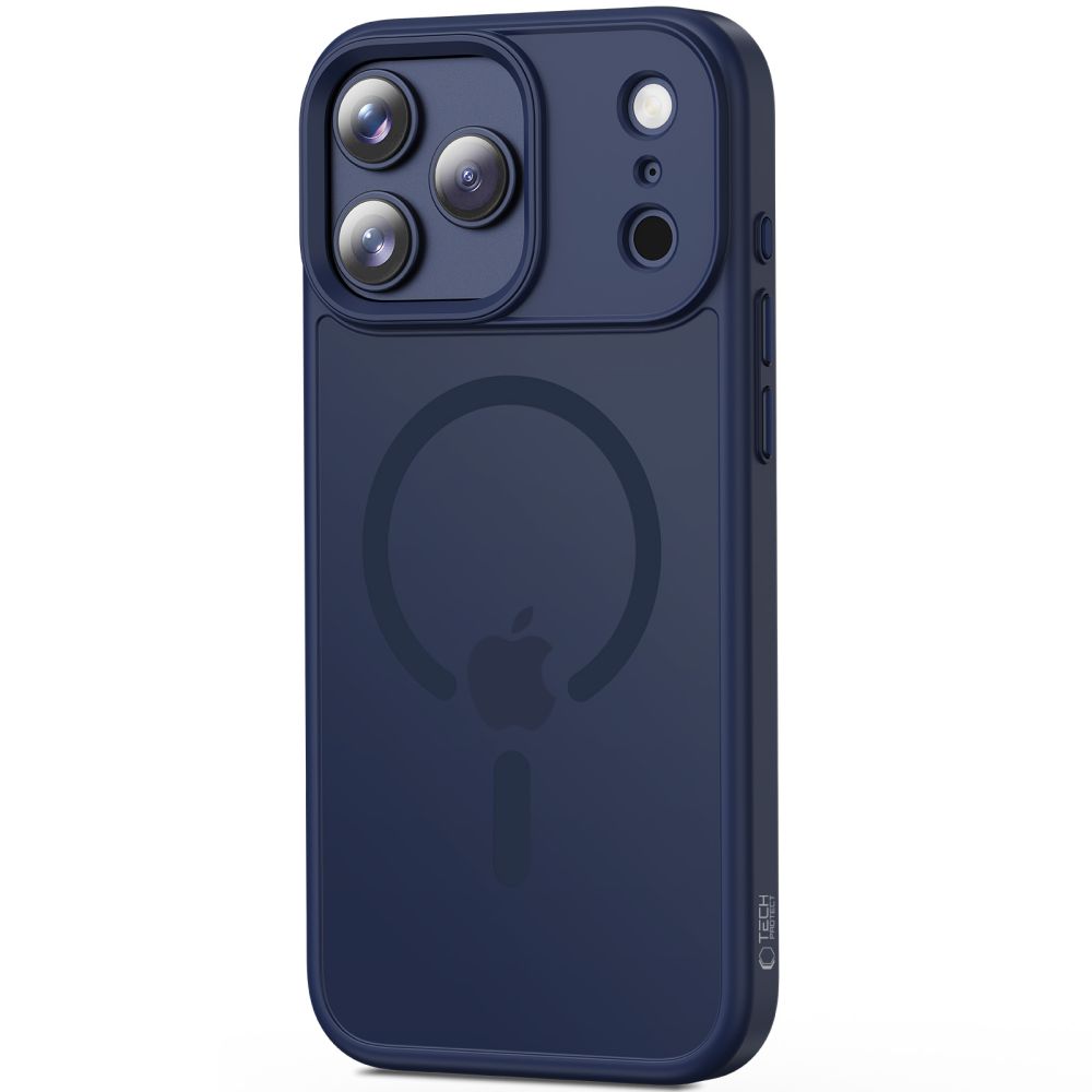 Dėklas Tech-Protect MagMat MagSafe iPhone 17 Pro Max, matinis tamsiai mėlynas
