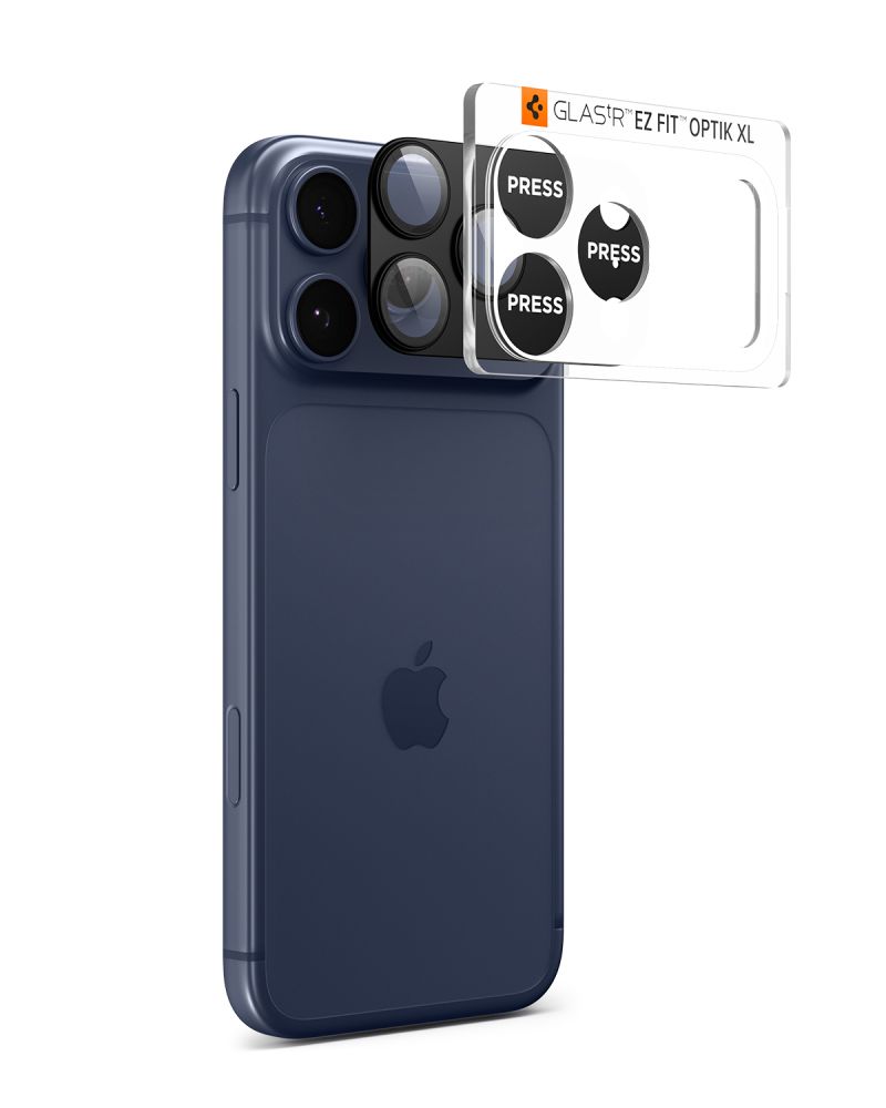 Kameros apsauginis stiklas Spigen Optik Pro XL EZ Fit iPhone 17 Pro, juodas
