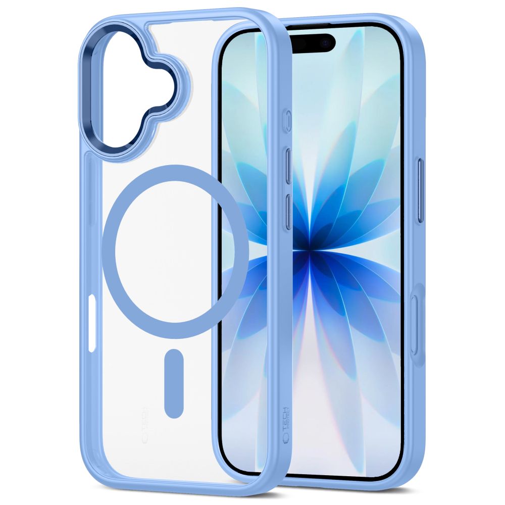 Dėklas Tech-Protect Magmat Magsafe iPhone 17, šviesiai mėlynas/skaidrus
