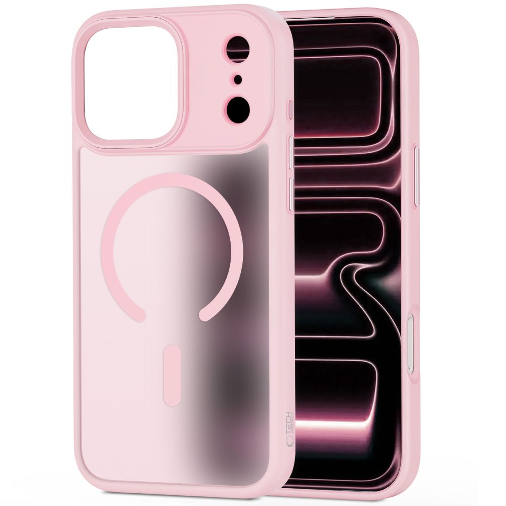 Dėklas Tech-Protect Magmat MagSafe iPhone 17 Pro Max, matinis rožinis