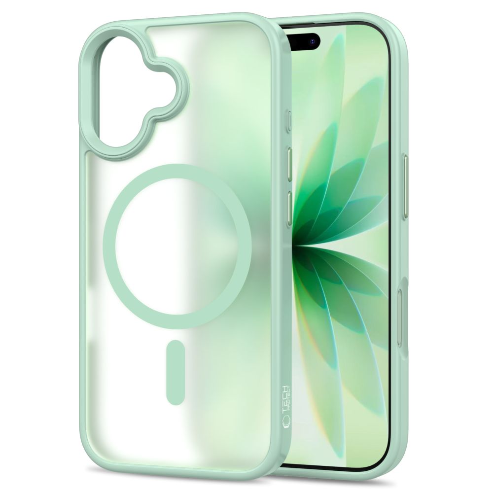 Dėklas Tech-Protect Magmat MagSafe iPhone 17, matinis šalavijo spalvos