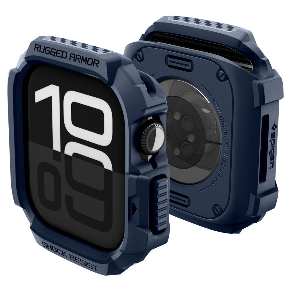 Dėklas Spigen Rugged Armor V2 Apple Watch 10/11 (42 mm), tamsiai mėlynas