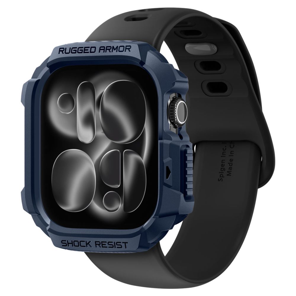 Dėklas Spigen Rugged Armor V2 Apple Watch 10/11 (42 mm), tamsiai mėlynas