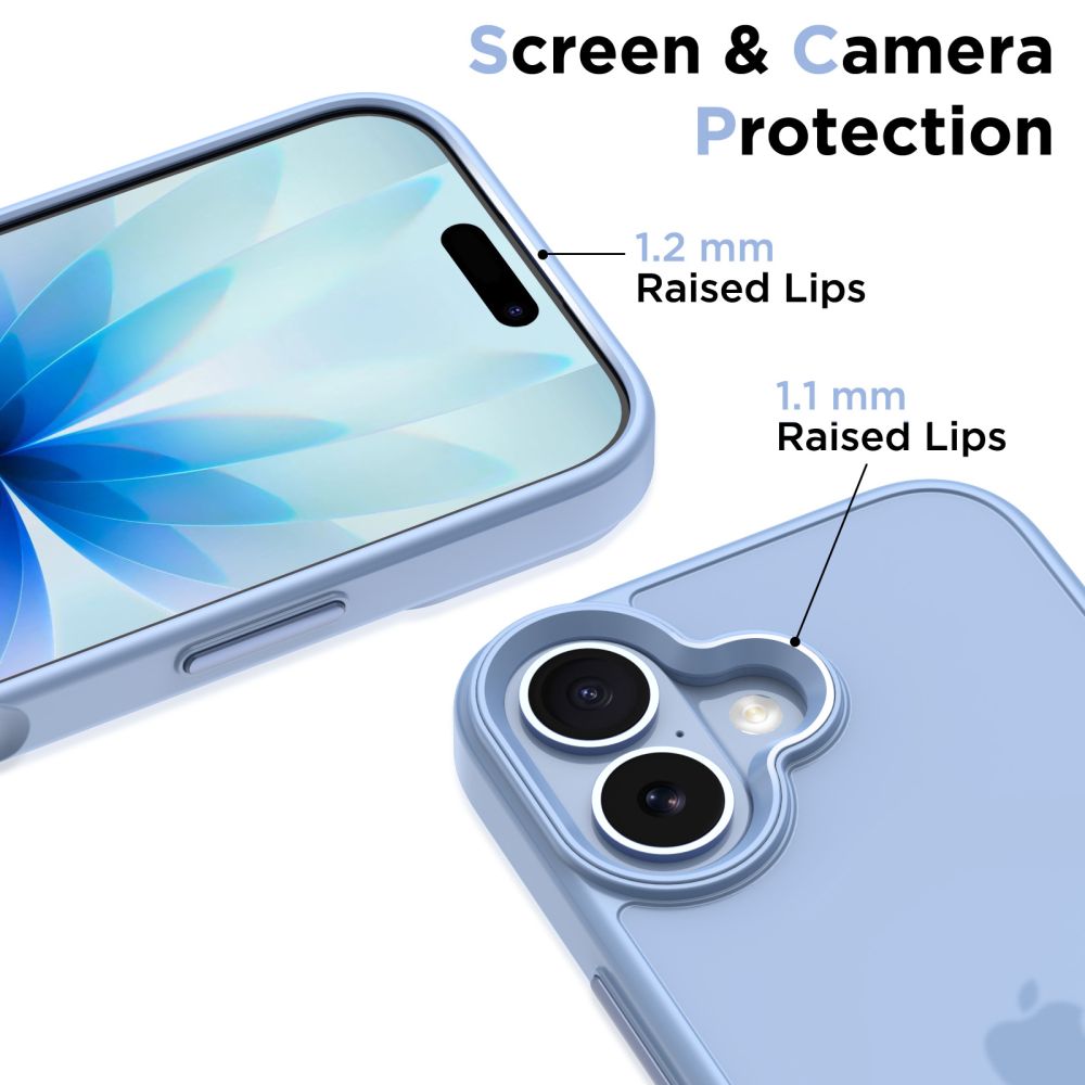 Dėklas Tech-Protect Magmat iPhone 17, matinis rūko mėlynas